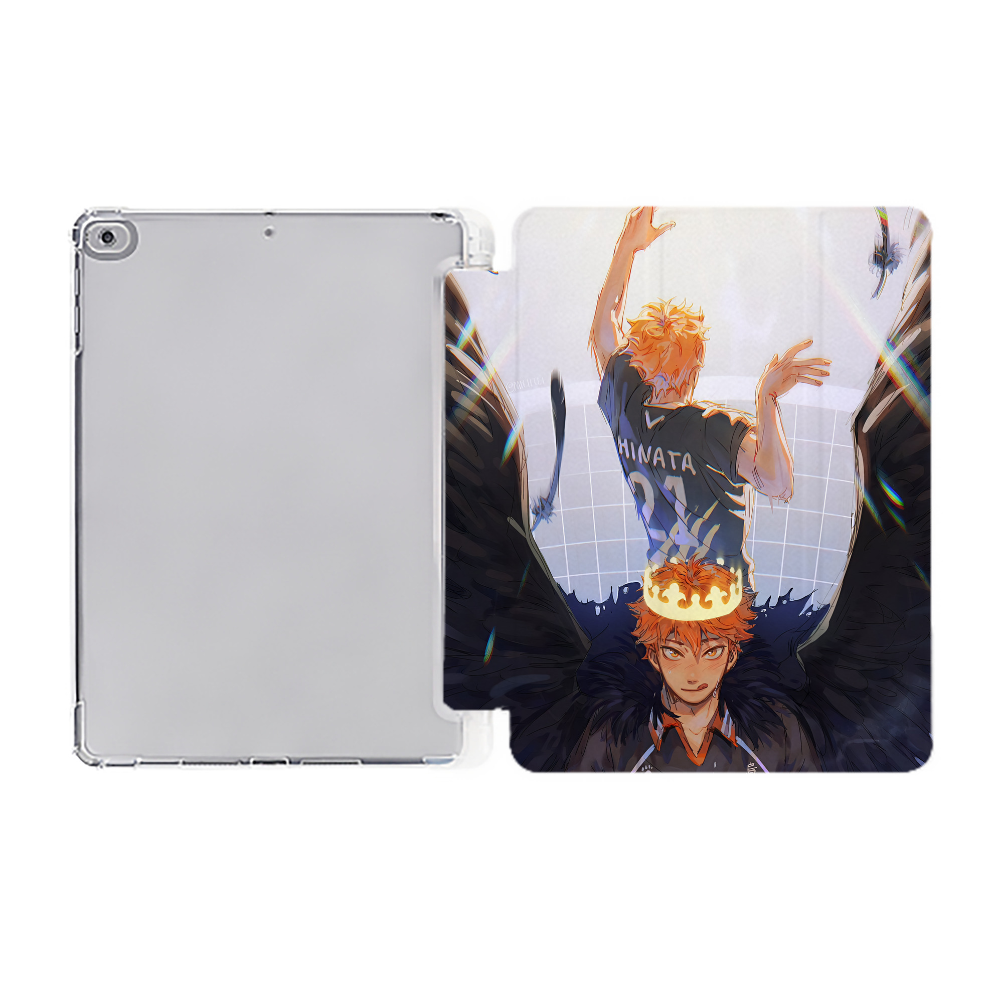 （画像用） ハイキュー!! Haikyu!! IPad ケース ペン収納付き 三つ折りスタンド PUレザー×シリコン 対応機種9.5/10.5/10.9インチ